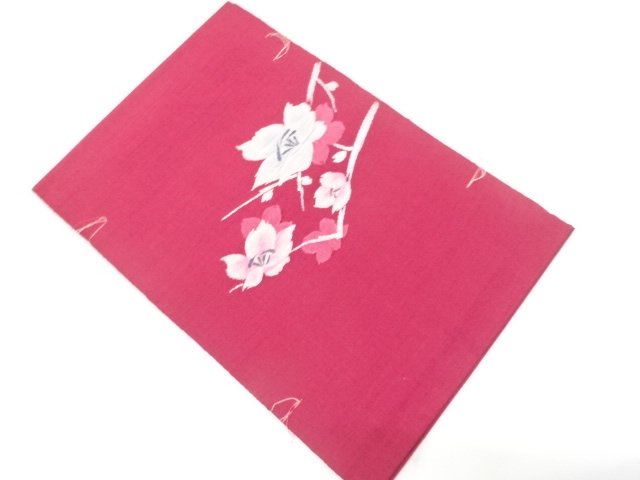 JAPANESE KIMONO / UNUSED BRANCH FLOWER PATTERN WOVEN NAGOYA OBI
